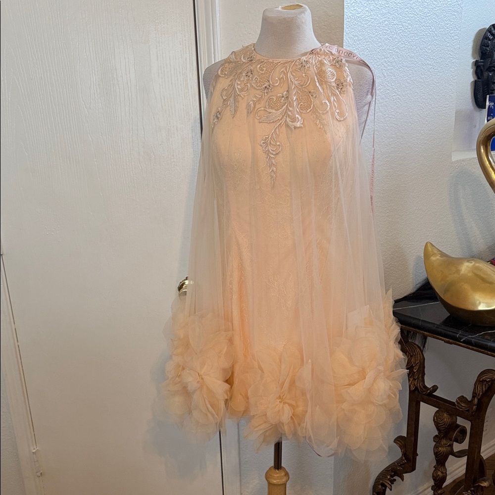 Mac Duggal Pink Dress. Sz 10